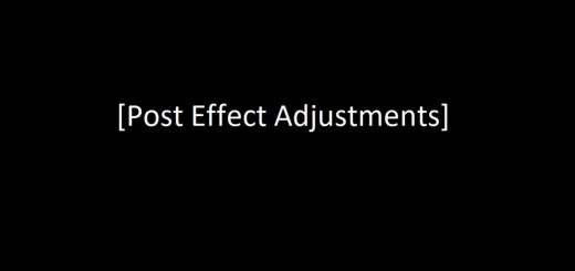 Post Effect Adjustments