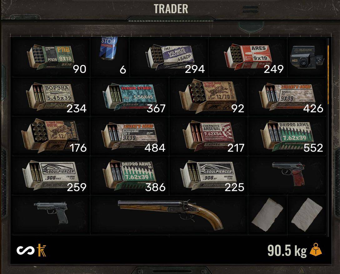 Accendo’s Trader Tweak – Increased Ammo