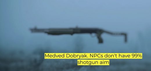 Medved Dobryak. NPCs no longer fire shotguns as sniper rifles