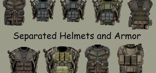 Separated helmets and armor